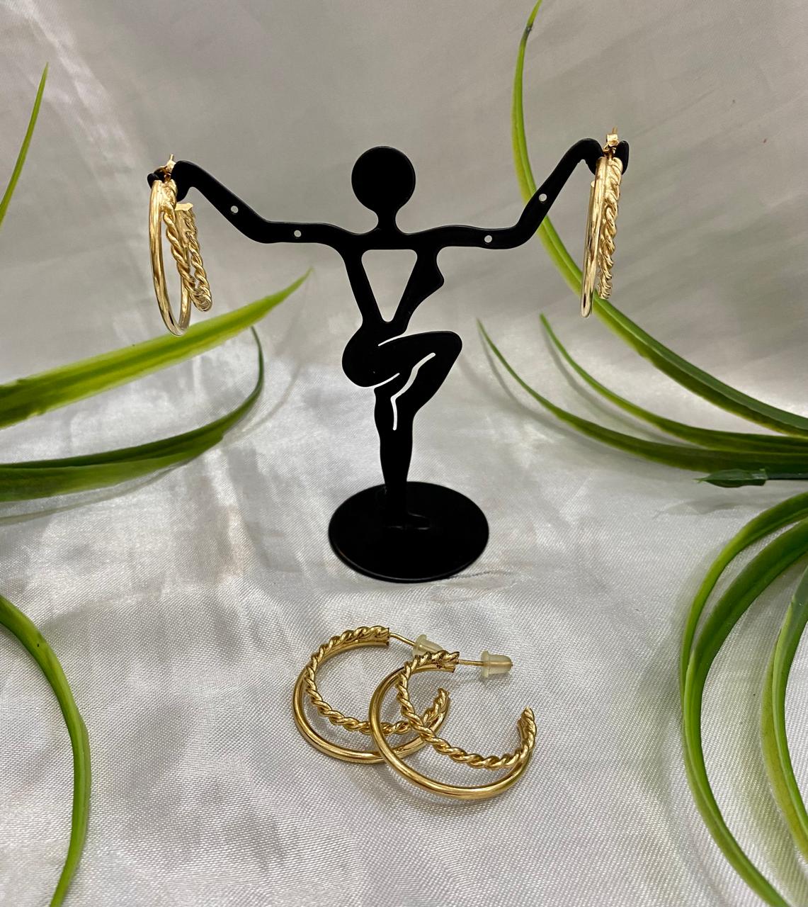 Arracada doble, Chapa de oro.