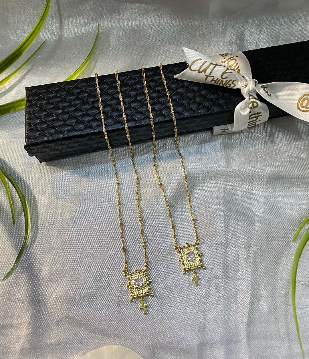 Cadena tipo Escapulario Chapa de oro