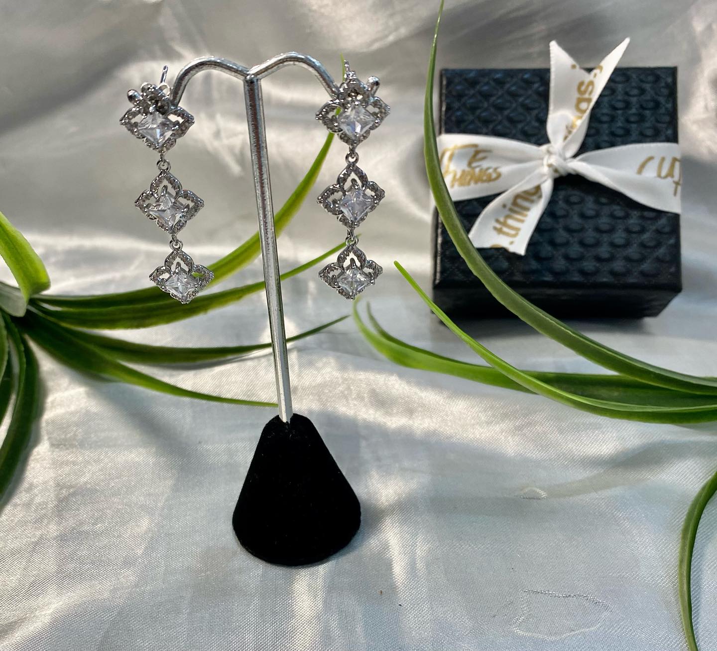 Aretes colgantes 3 rombos