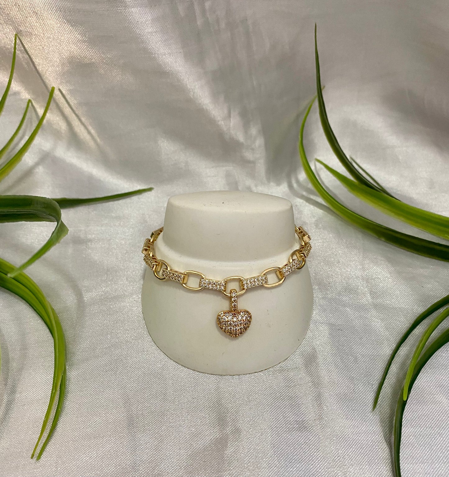 Pulso con dije corazón Zirconia