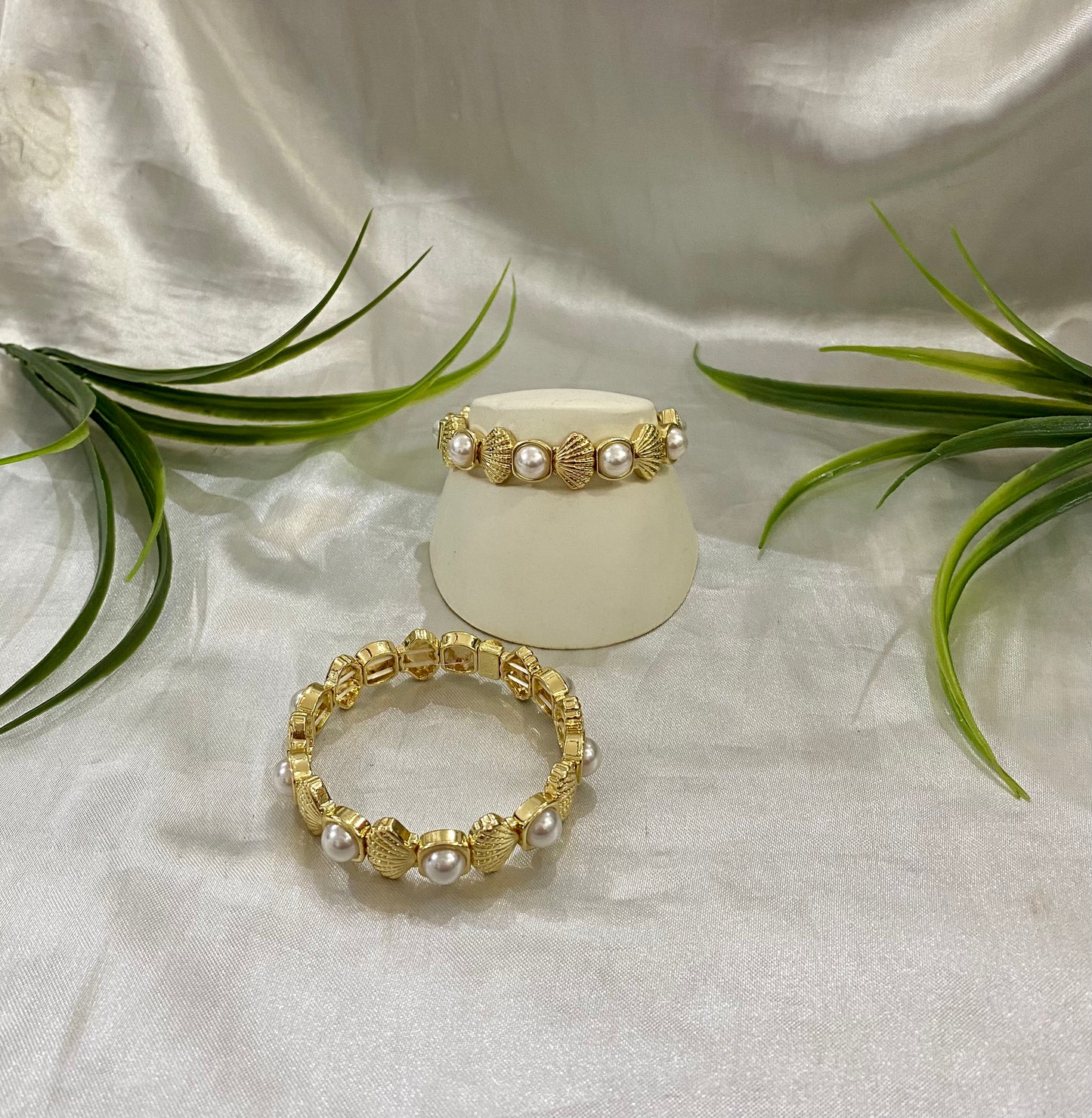 Brazalete concha y Perla