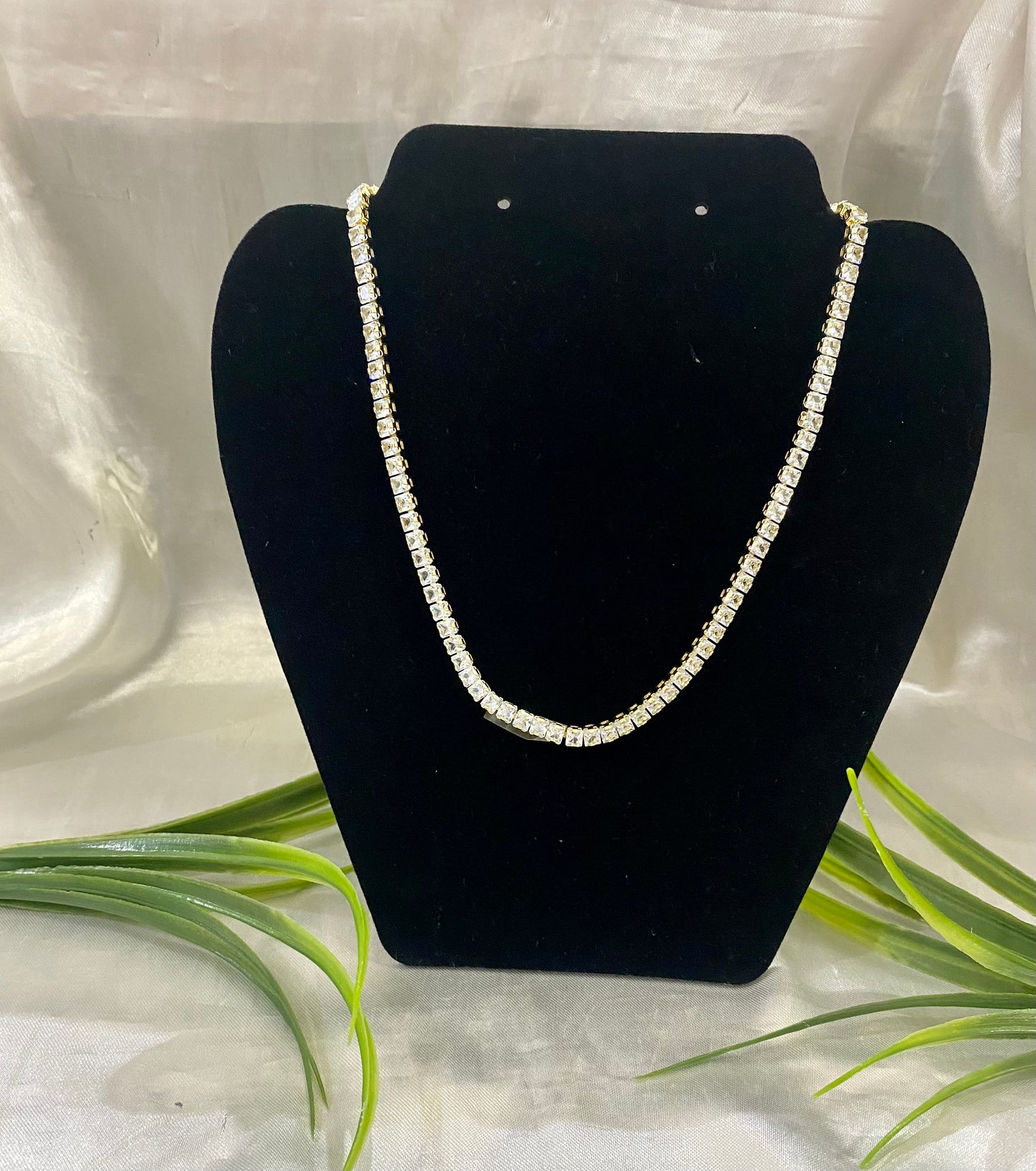 Collar Zirconia cuadrada