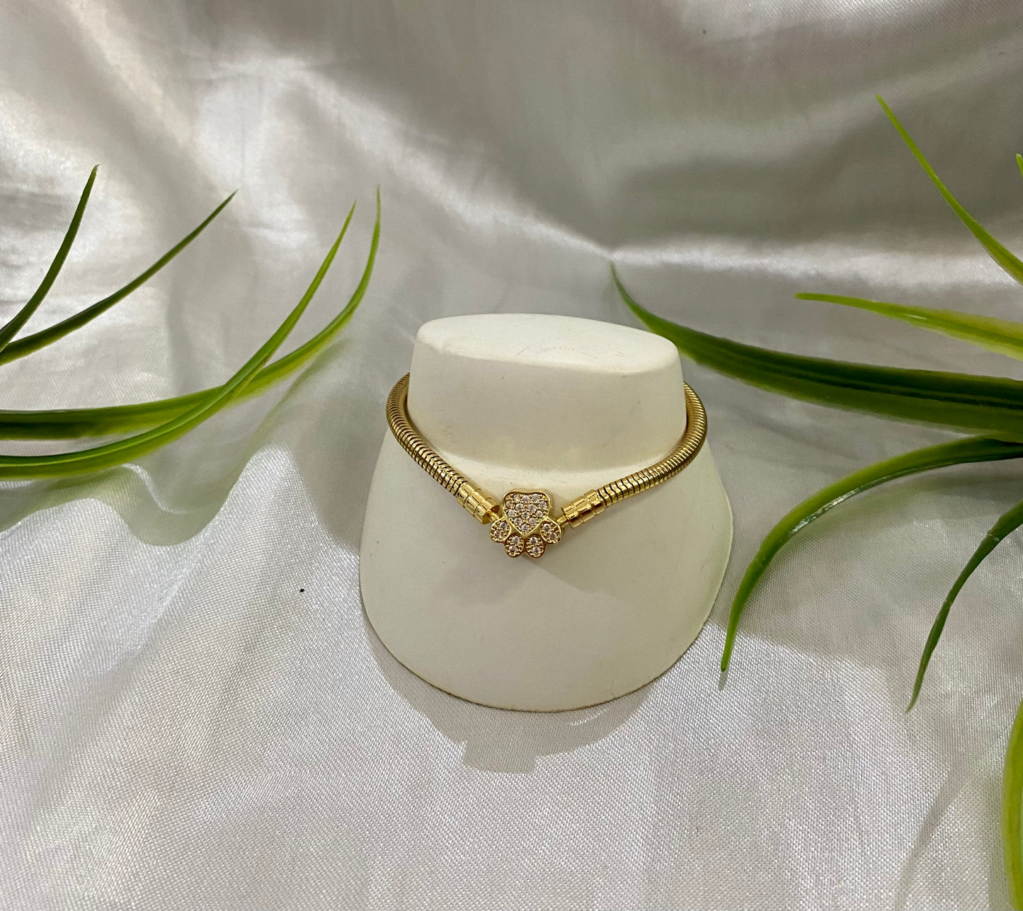 Pulsera Broche huella Zirconia
