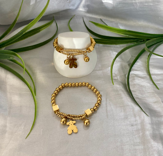 Pulsera de bola con oso