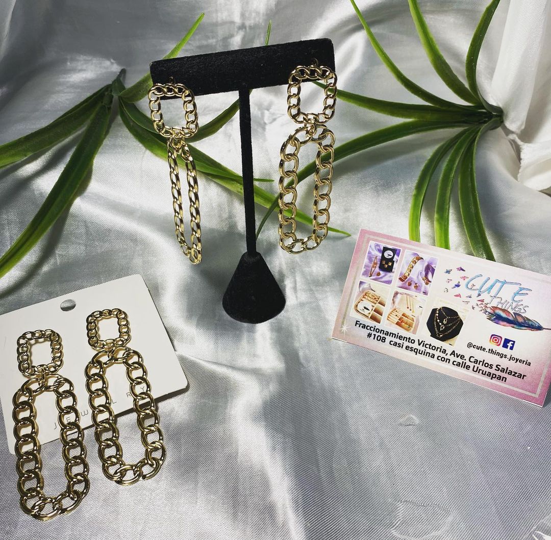 Aretes Chapa de oro