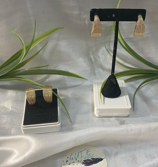 Arracadas diamantinadas, Chapa de oro