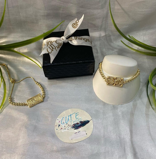 Pulseras de San Benito Chapa de oro