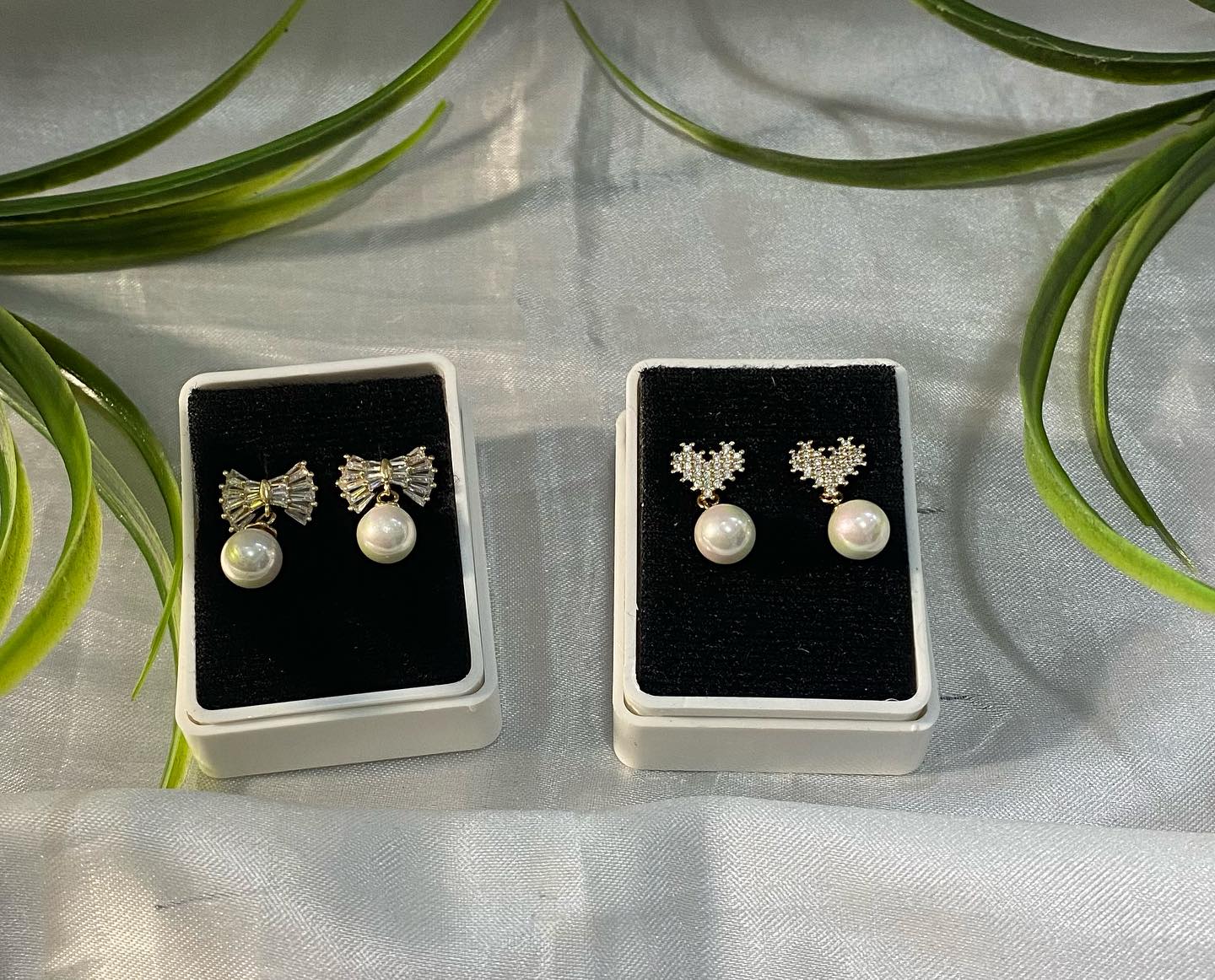 Aretes de Perla con zirconia