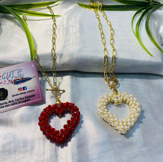 Cadena Chapa de oro con Dije de Corazón