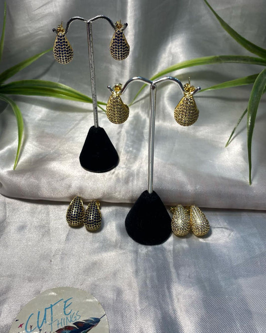 Aretes de Zirconia Chapa de oro