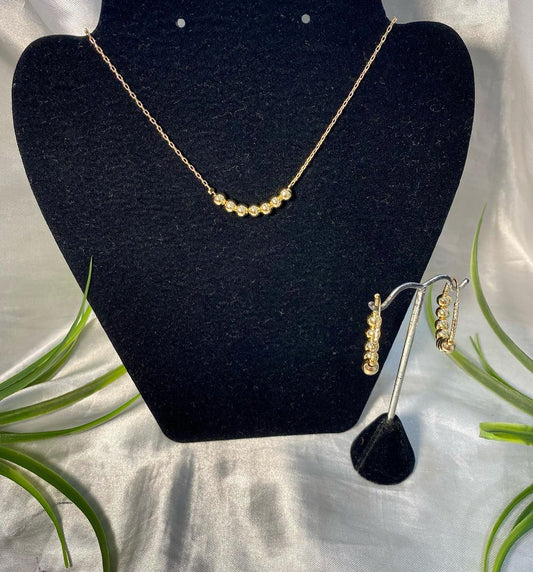 Juego de Cadena con Arracada Chapa de oro