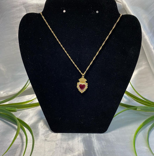 Cadena con Dije del Sagrado Corazón de Jesús