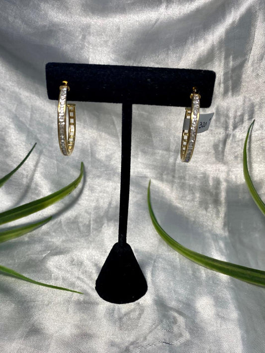 Arracada con Zirconias Chapa de oro