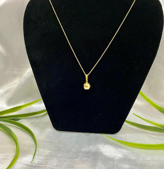 Cadena con bola #10 bicelada, Chapa de oro.