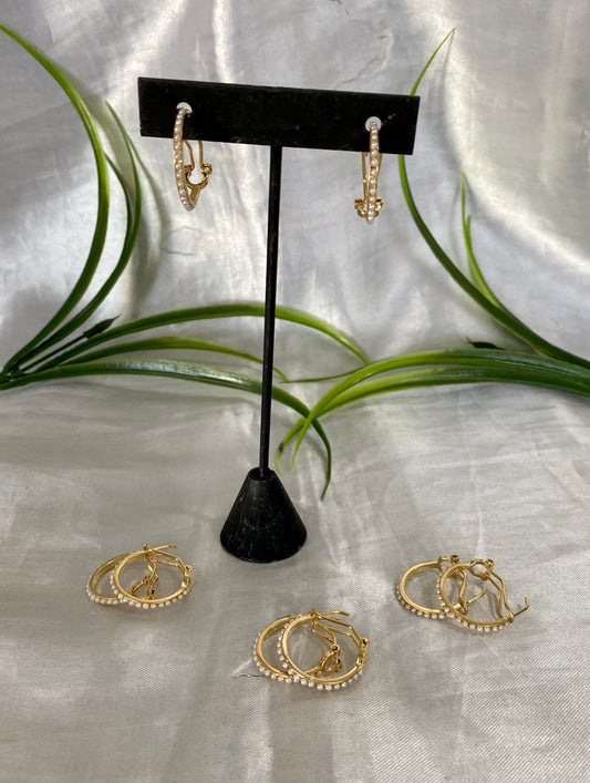 Arracada con microperlas