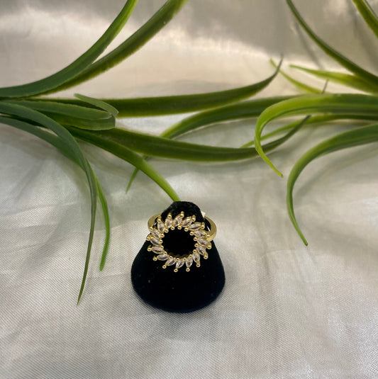 Anillo círculo zirconia