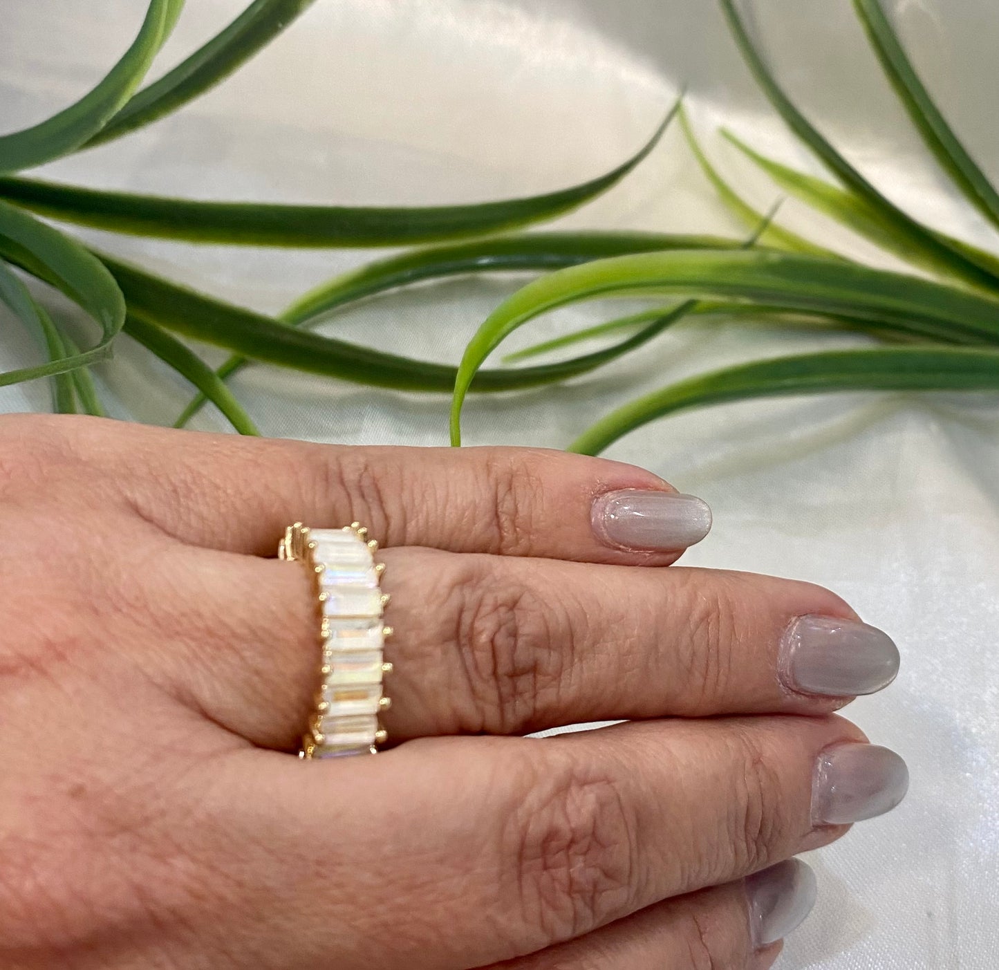 Anillo tipo baguette