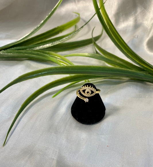 Anillo con ojo encontrado y Zirconia