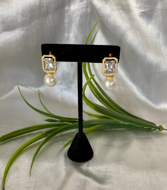 Arete Rectangular con Perla