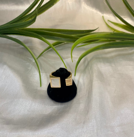 Anillo con cuadro madre perla