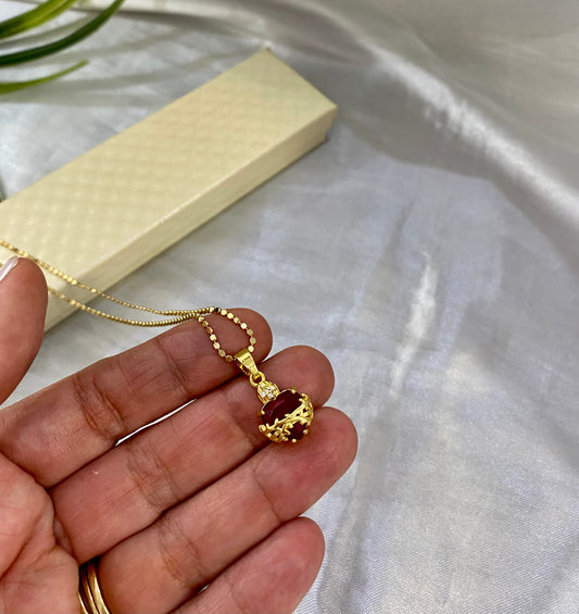 Cadena con dije Corazón doble espina