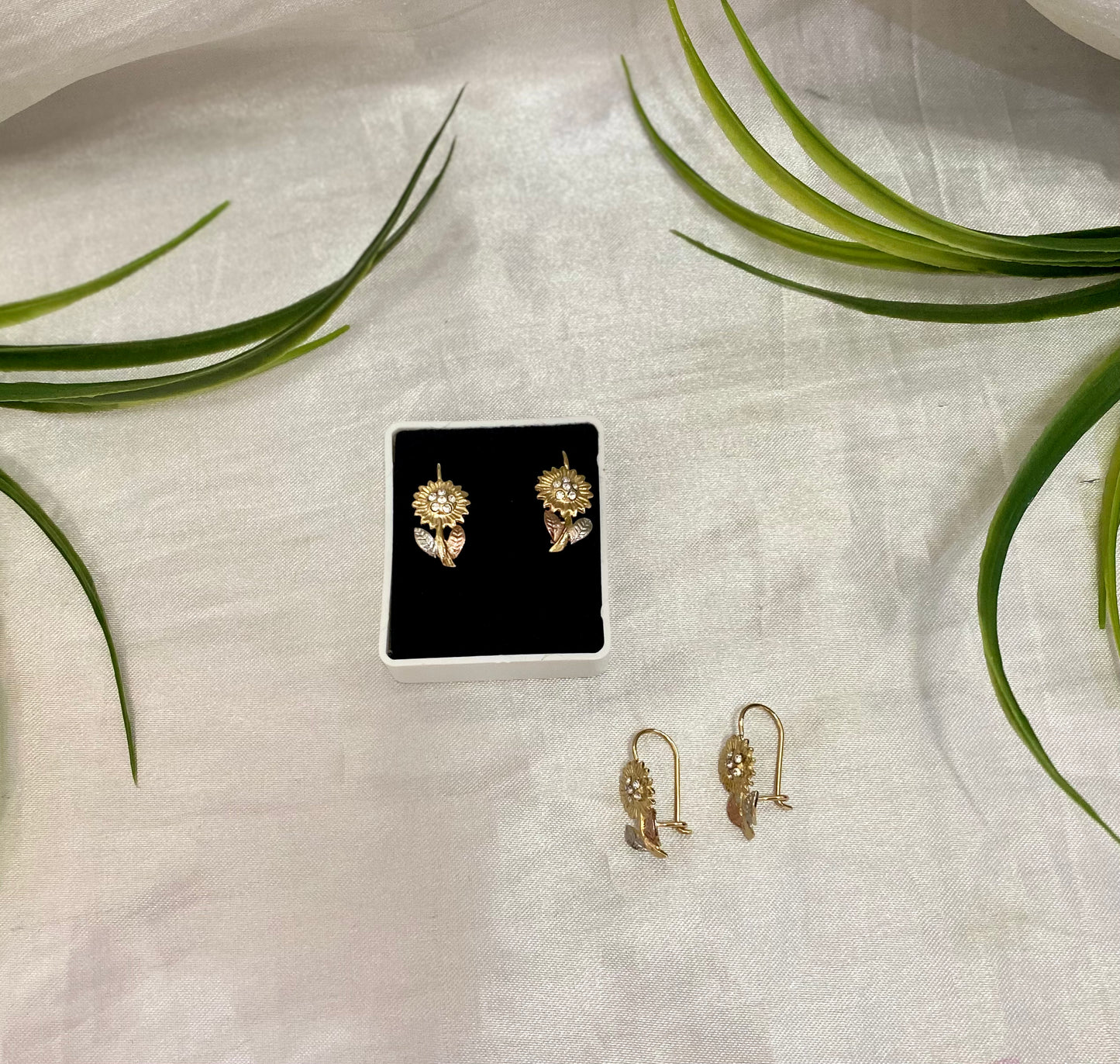 Aretes girasol florentino