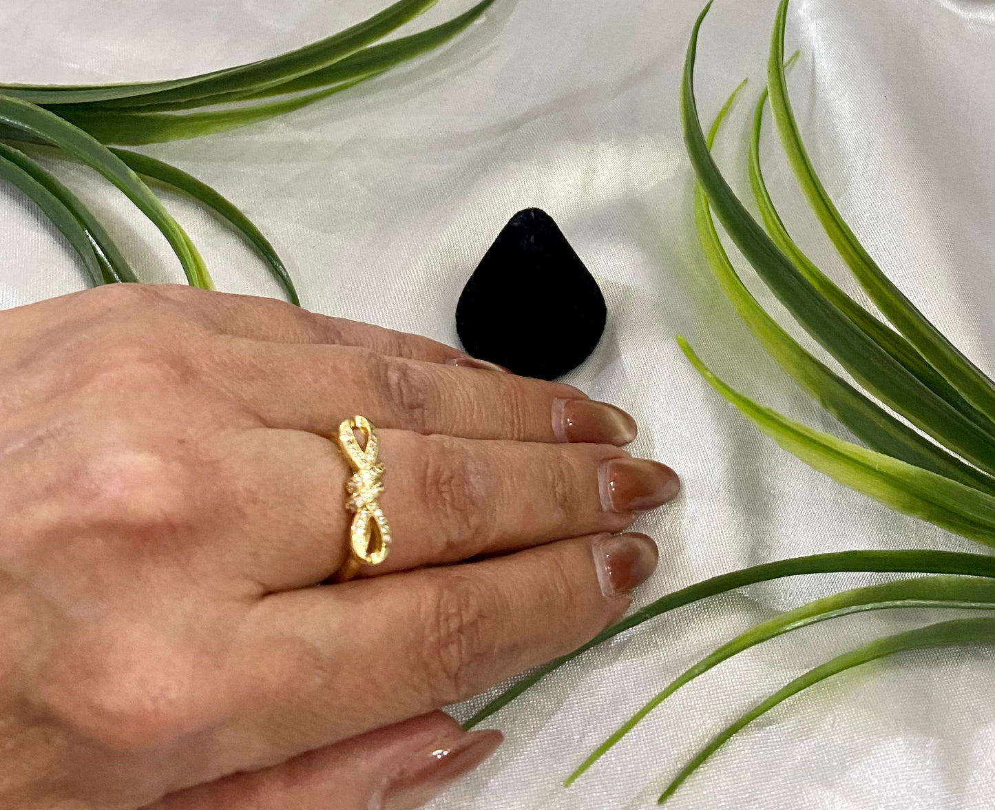 Anillo moño Zirconia