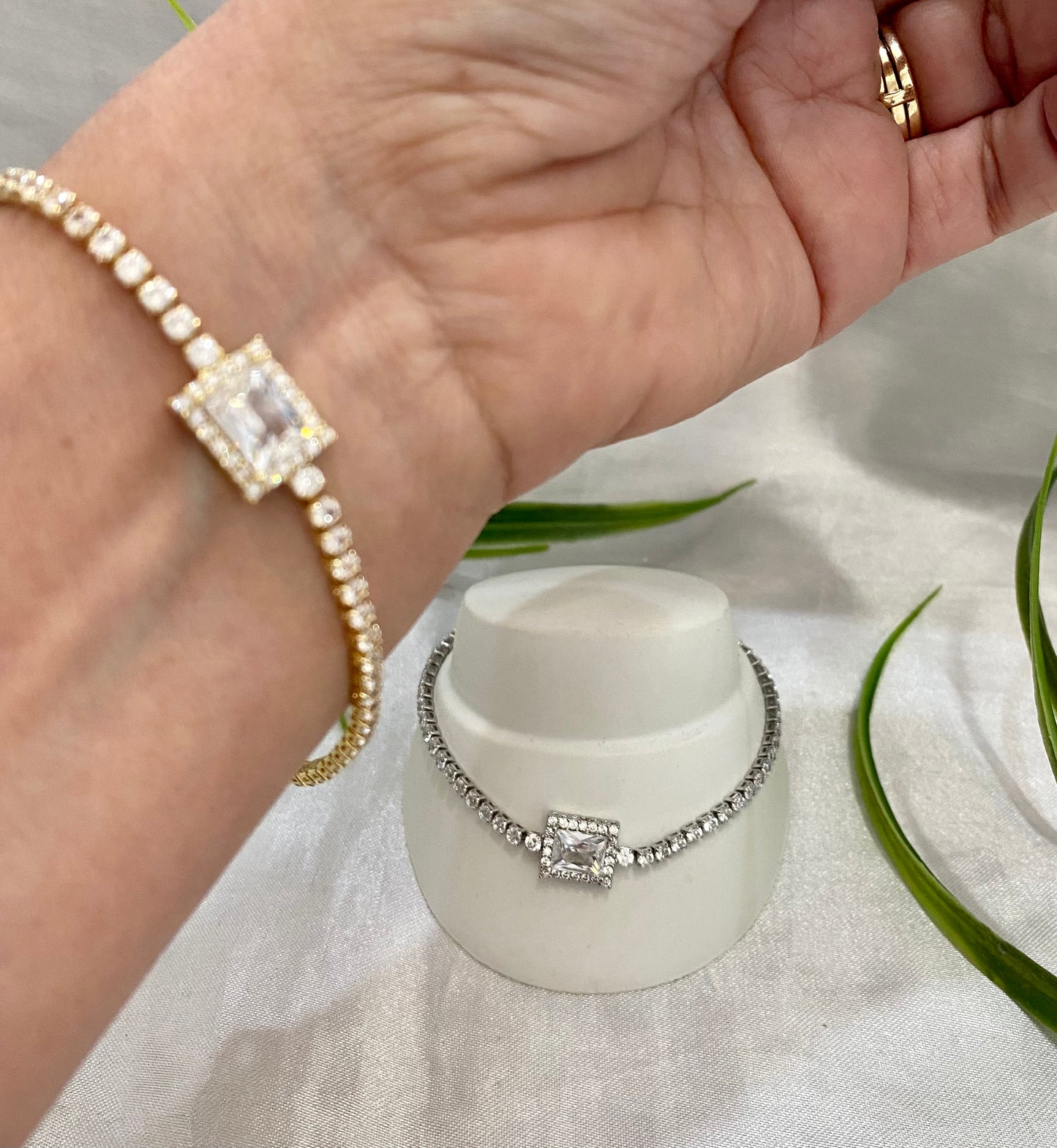 Pulsera Zirconia cuadro