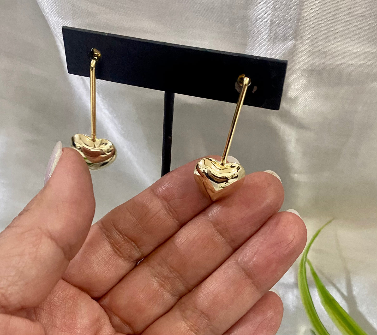 Arete columpio corazón inflado