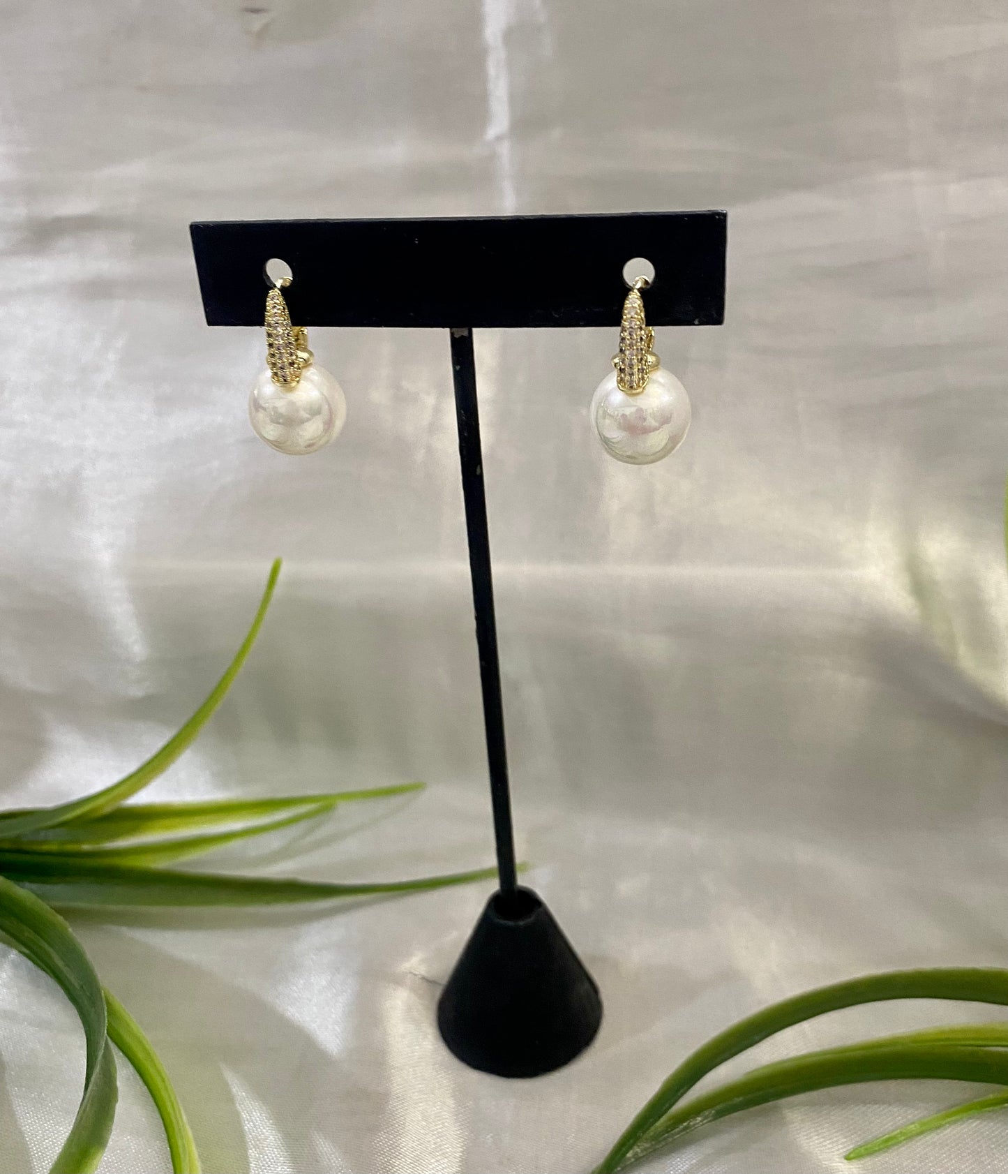 Aretes Perla swarovski