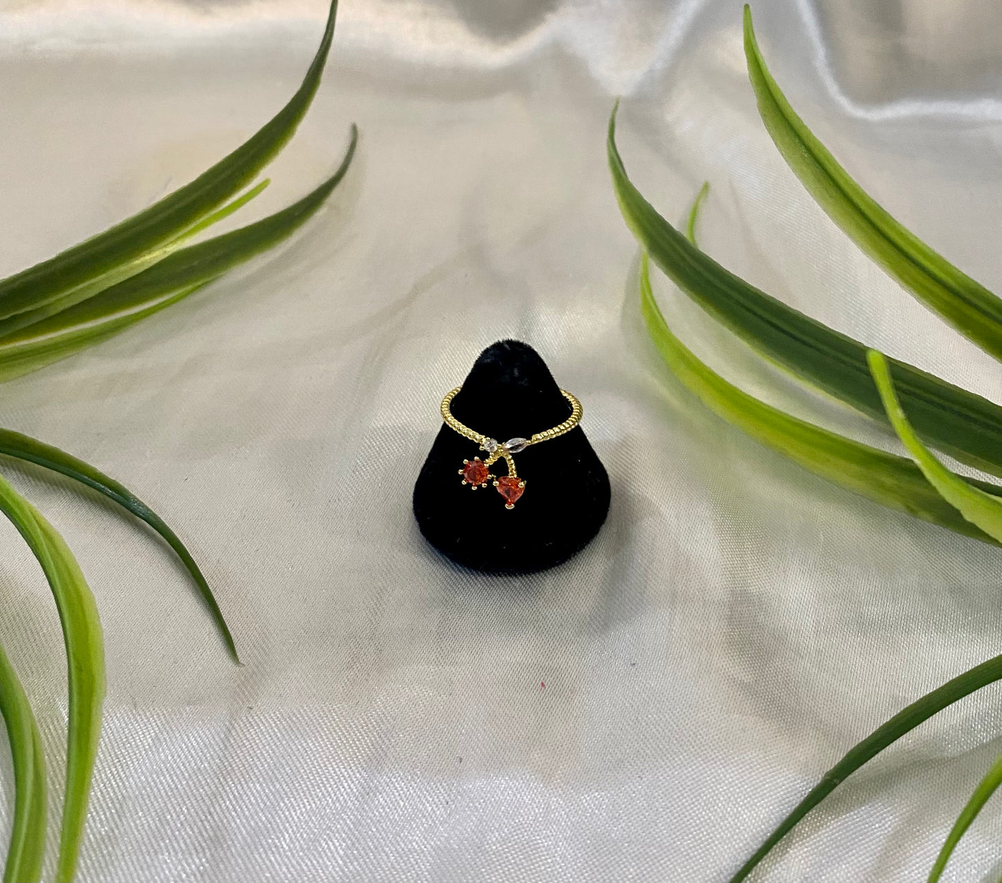 Anillo cereza Corazón mini