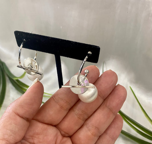 Arete tipo Arracada Átomo Laser en Rodio