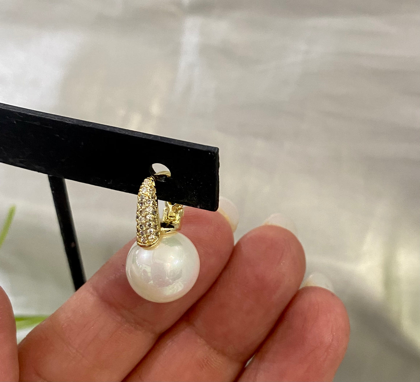 Aretes Perla swarovski