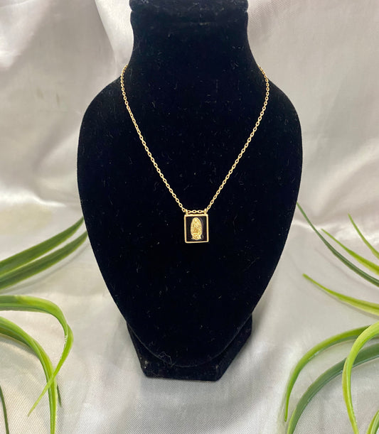 Cadena con placa Virgen de Guadalupe mini
