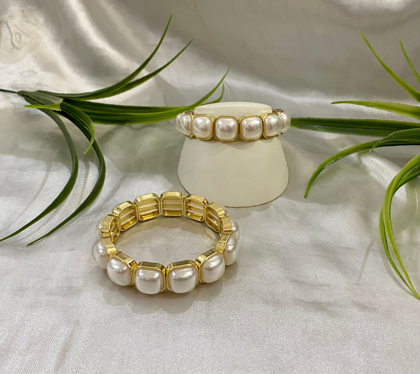 Brazalete cuadro Perla laminado