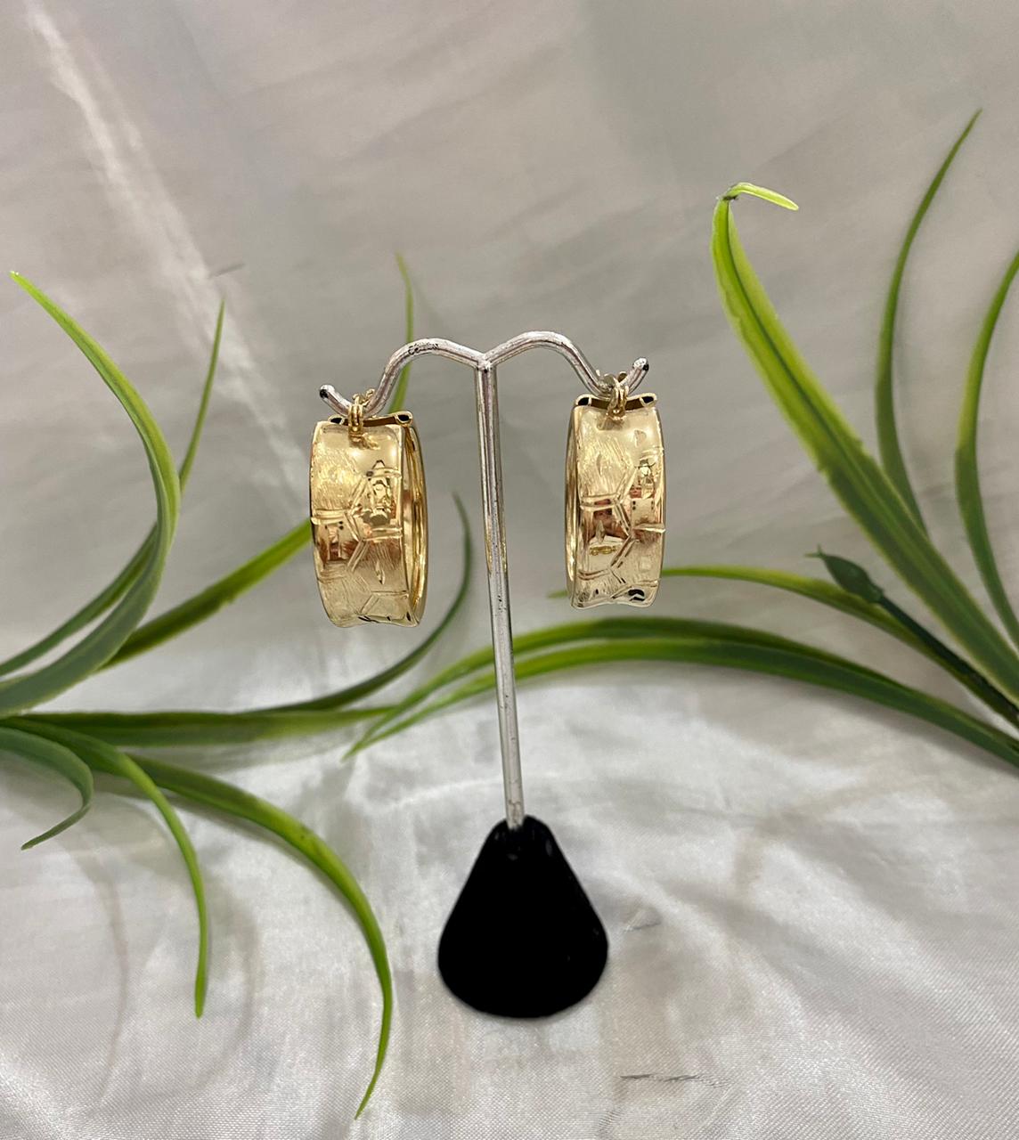 Arracada tipo Turca, 2 tamaños , Chapa de oro.