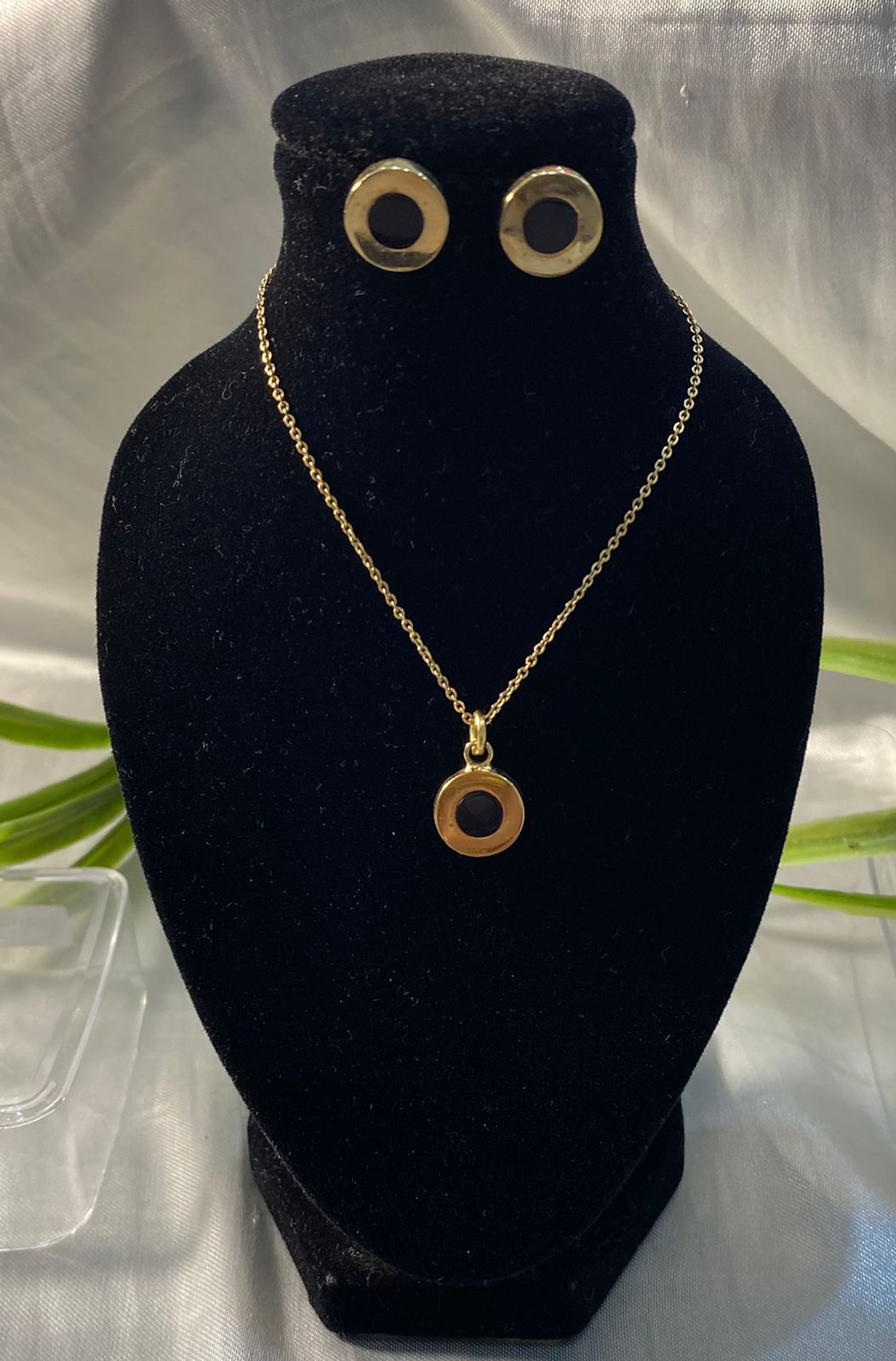 Juegos de Cadena con dije y aretes Chapa de oro